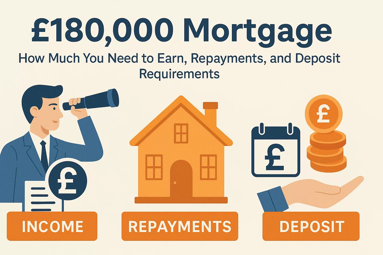 £180,000 Mortgage: How Much You Need to Earn, Repayments, and Deposit